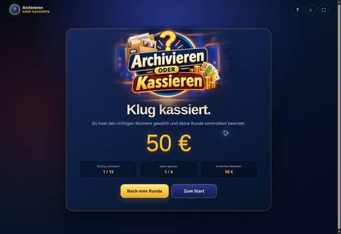 Screenshot vom Rundenabschluss.